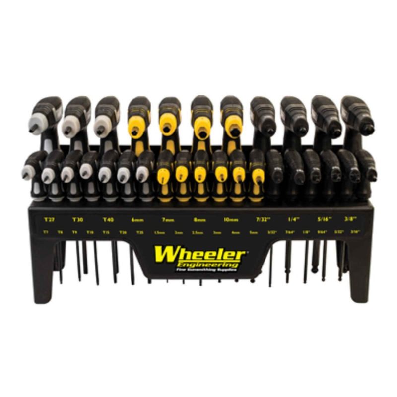 Wheeler SAE/Metric Hex & Torx P-Handle Set Black Rubber Handle 30 Pieces