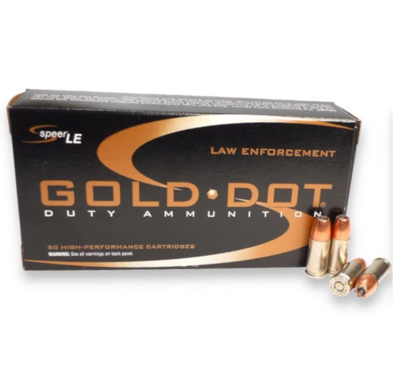 Speer LE Gold Dot Handgun Personal Protection, 9mm Luger, 124 Grain, Gold Dot Hollow Point, 1150 fps