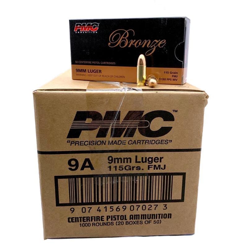 PMC 9mm Luger 115 gr. FMJ 1145 fps