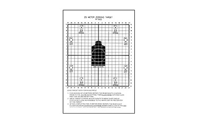 Action Target 25 Meter M16A2 Zeroing Target, Heavy Tagboard Paper, 100 Per Box ALTC(2)-100