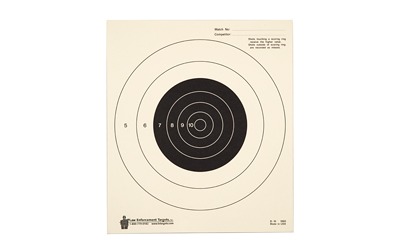 Action Target 25 Yard Slow Fire Bulls-Eye Target, Heavy Tagboard Paper, 10.5"x 12", 100 Pack B-16-100