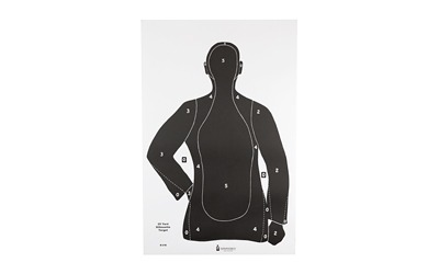 Action Target B-21E, Black Paper Target, 23"x35", 100 Per Box B-21EBLACK-100