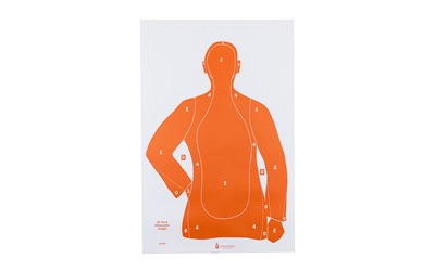 Action Target Action Target, B-21E, Orange Qualification Paper Target, 25 Yard Silhouette, 23"x35", 100 Per Box B-21EORANGE-100