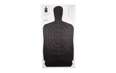 Action Target B-27S Standard Target, Full Size Black Silhouette, 24"x45", 100 Per Box B-27SBLACK-100