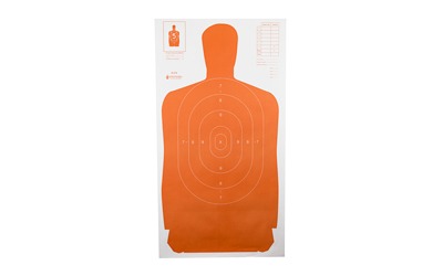 Action Target B-27S Standard Target, Full Size Orange Silhouette, 24"x45", 100 Per Box B-27SORANGE-100