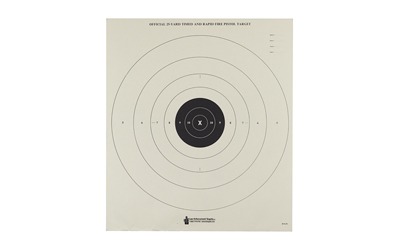 Action Target B-8 Timed And Rapid Fire Target, Black Bull's-Eye, 21"x24", 100 Per Box B-8