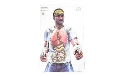 Action Target Bag of Bones, Threat Target, Multi Color, 23"x35", 100 Per Box BOB-TARGET01-100