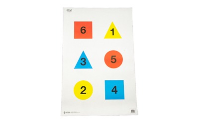 Action Target Discretionary Command Training Target V 2-C, Multi Color, 23" x 35", 100 Per Box DT-2C-100