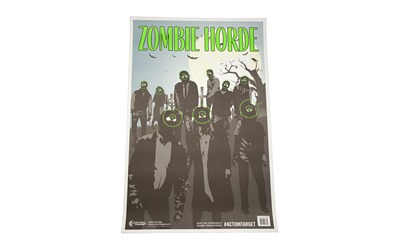 Action Target Zombie Horde Target, Green and Black, 23"x35", 100 Per Box GS-ZOMHORDE-100