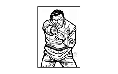 Action Target ICE-QT, Immigration And Customs Enforcement Target, 2009 Version, Ivory/Black, 23"x35", 100 Per Box ICE-QT(2009)-100