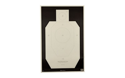 Action Target IDPA-P, Officially Licensed IDPA Practice Target, Black/White, 23"x35", 100 Per Box IDPA-P-100
