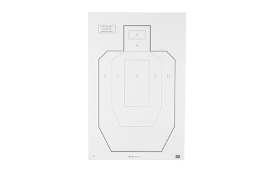 Action Target IPSC-P, Official USPSA/IPSC Practice Target, White/Black, 23"x35", 100 Per Box IPSC-P-100