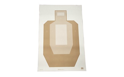 Action Target IPSC Paper Target with Visible Scoring Zones, Brown, 23" x 35", 100 Per Box IPSC-P SHBR-100