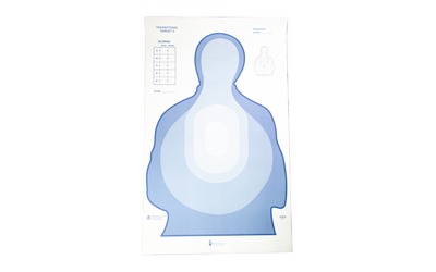 Action Target US Dept. of the Treasury Transitional Target II, Blue and White, 24.5" x 40", 100 Per Box LTR-II BLUE-100