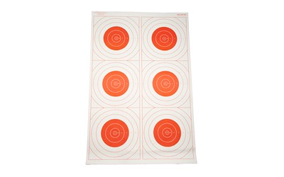 Action Target Six Bull's-Eye Military Training Target, 23" x 35", 100 Per Box SR-21C6T-RD-100