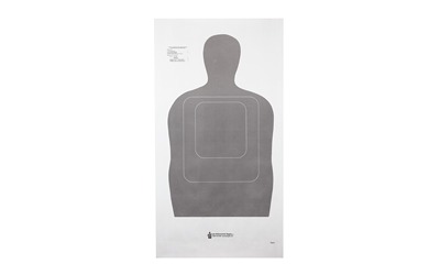 Action Target TQ-15 Standard Target, 25-Yard Silhouette In Gray, 24"x45", 100 Per Box TQ-15GRAY-100
