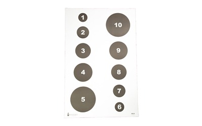 Action Target Military Varied Circle Command, White and Black, 23"x35", 100 Per Box VB-52-100