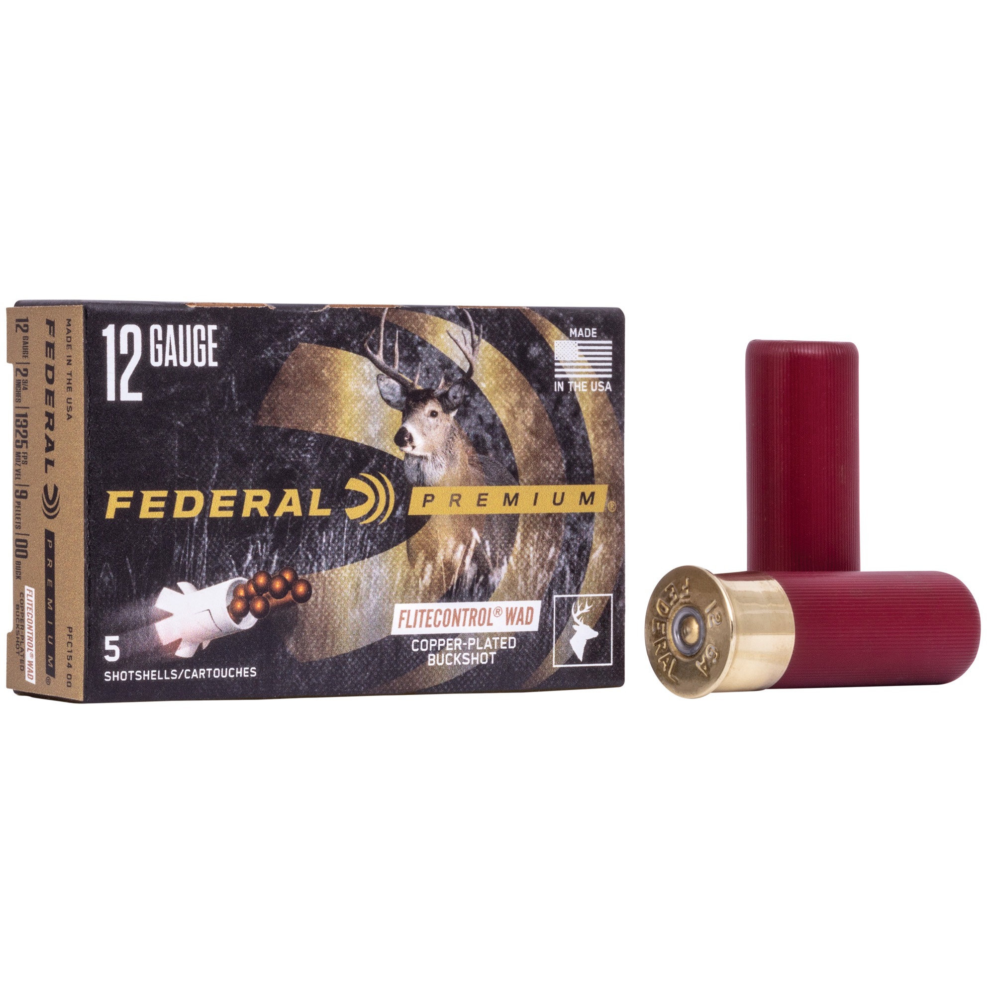 Federal, Premium, FLITECONTROL WAD, 12 Gauge 2.75", 00 Buck