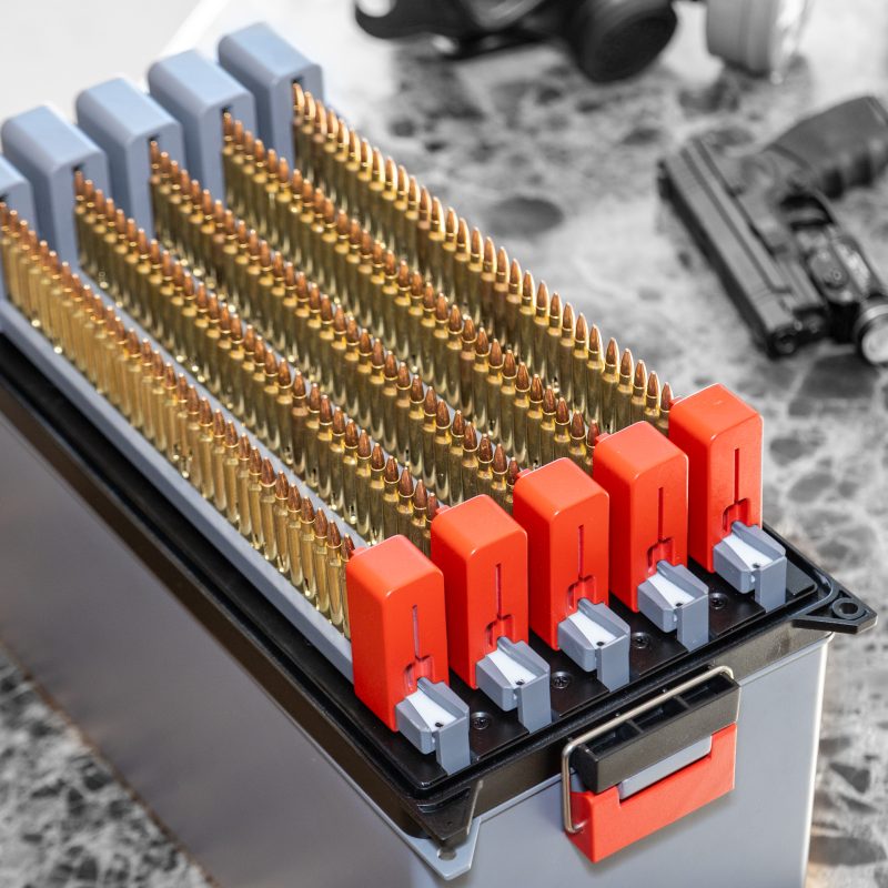 Magzipp AR-15 speed loader & storage system.